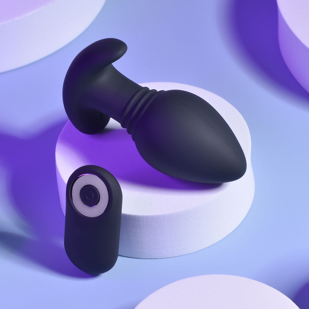 Playboy Pleasure PLUG & PLAY - Black 10.3 cm USB Rechargeable Vibrating Butt Plug with Wireless