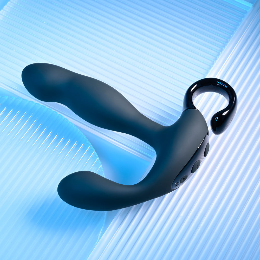 Playboy Pleasure COME HITHER - Black 13.2 cm USB Rechargeable Vibrating Prostate Massager with Wireless Remote Control-PB-RS-2383-2