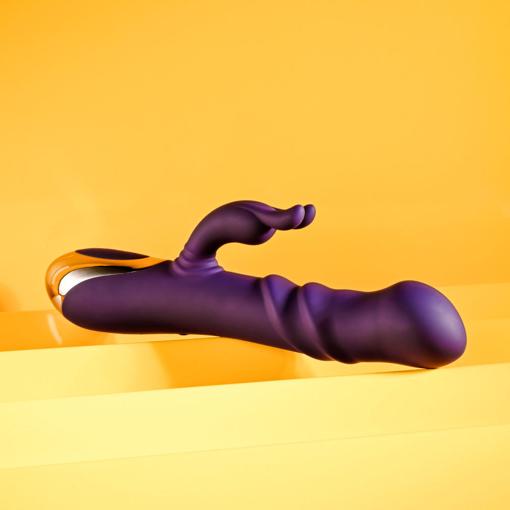 Playboy Pleasure BUNNY PUNCH - Purple 24.4 cm USB Rechargeable Twirling Rabbit Vibrator-PB-RS-5650-2