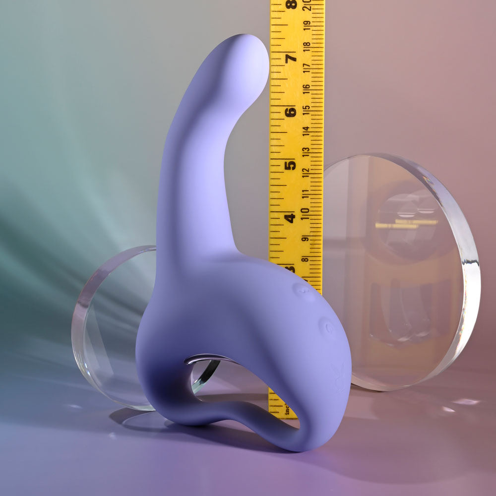 Playboy Pleasure NICE TO MEET YOU - Purple 19.5 cm USB Rechargeable Vibrator-PB-RS-5735-2