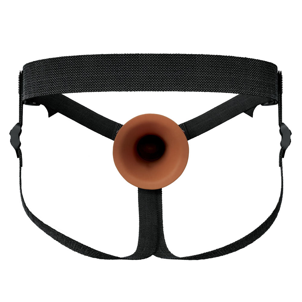 FX Elite 8 Silicone Hollow Strap-On - Tan - Tan 20 cm Hollow Strap-On-PD4160-29