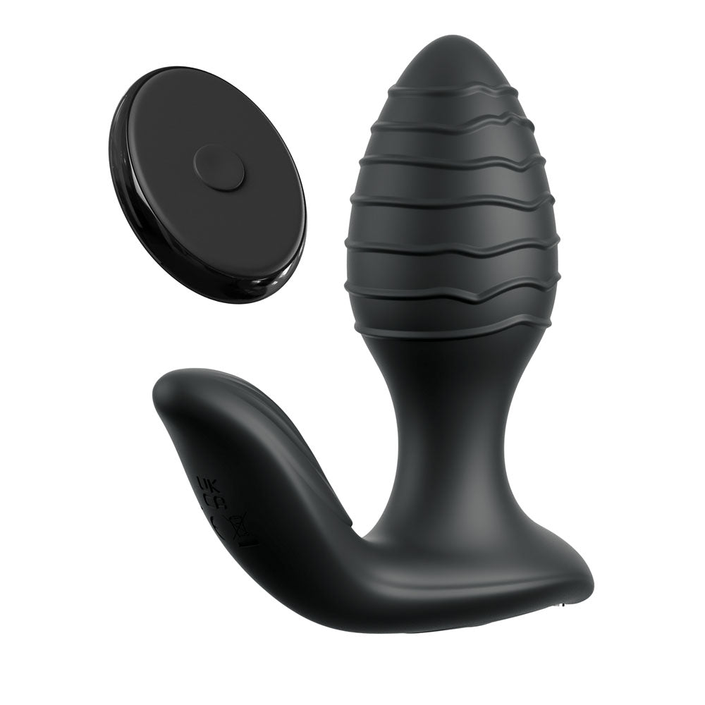 Anal Fantasy Elite Gyro-Milk Pro - Black - Black USB Rechargeable Gyrating Butt Plug-PD4796-23