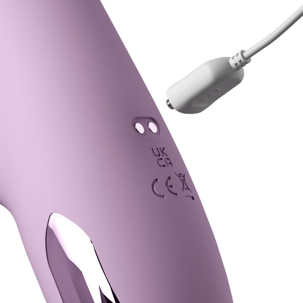 Fantasy For Her G-Touch Pulse Pro - Purple - Purple 23.4 cm USB Rechargeable Rabbit Vibrator wi