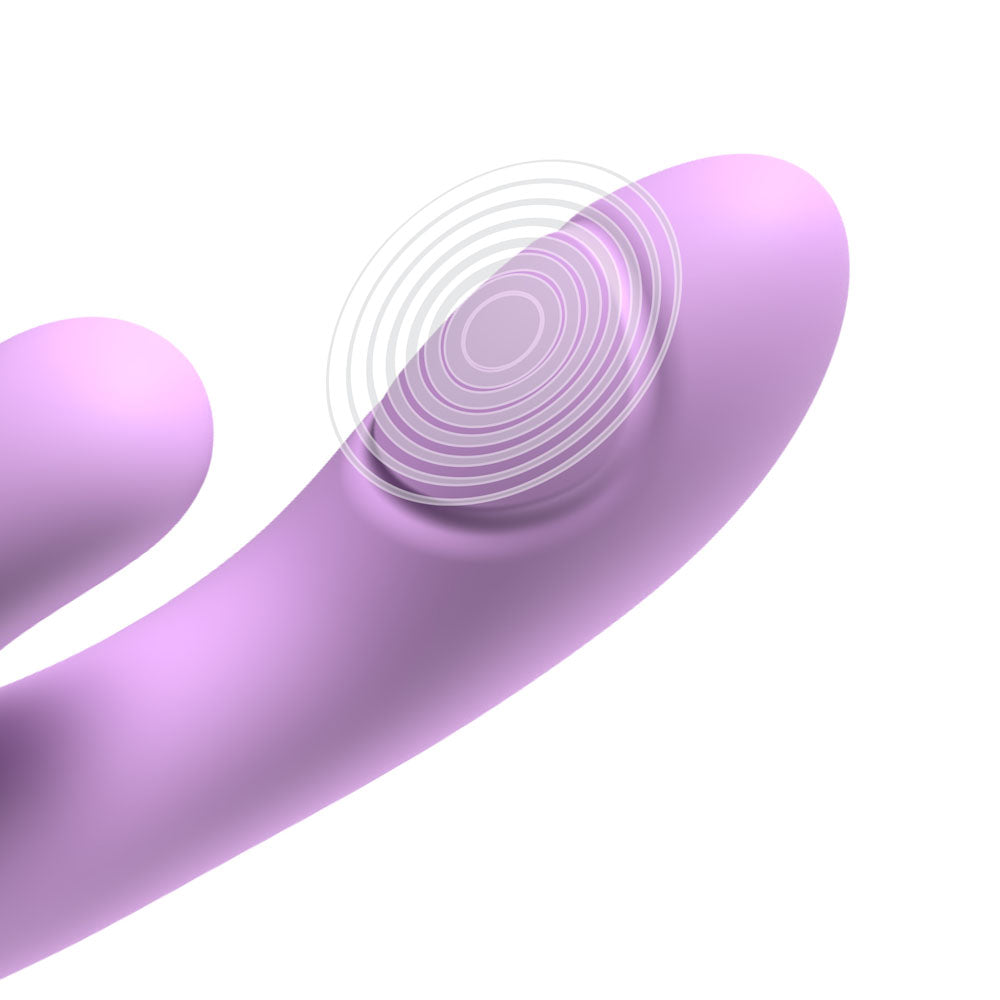 Fantasy For Her intiMotion Flutter Pro - Purple 20.6 cm USB Rechargeable Rabbit Vibrator with P