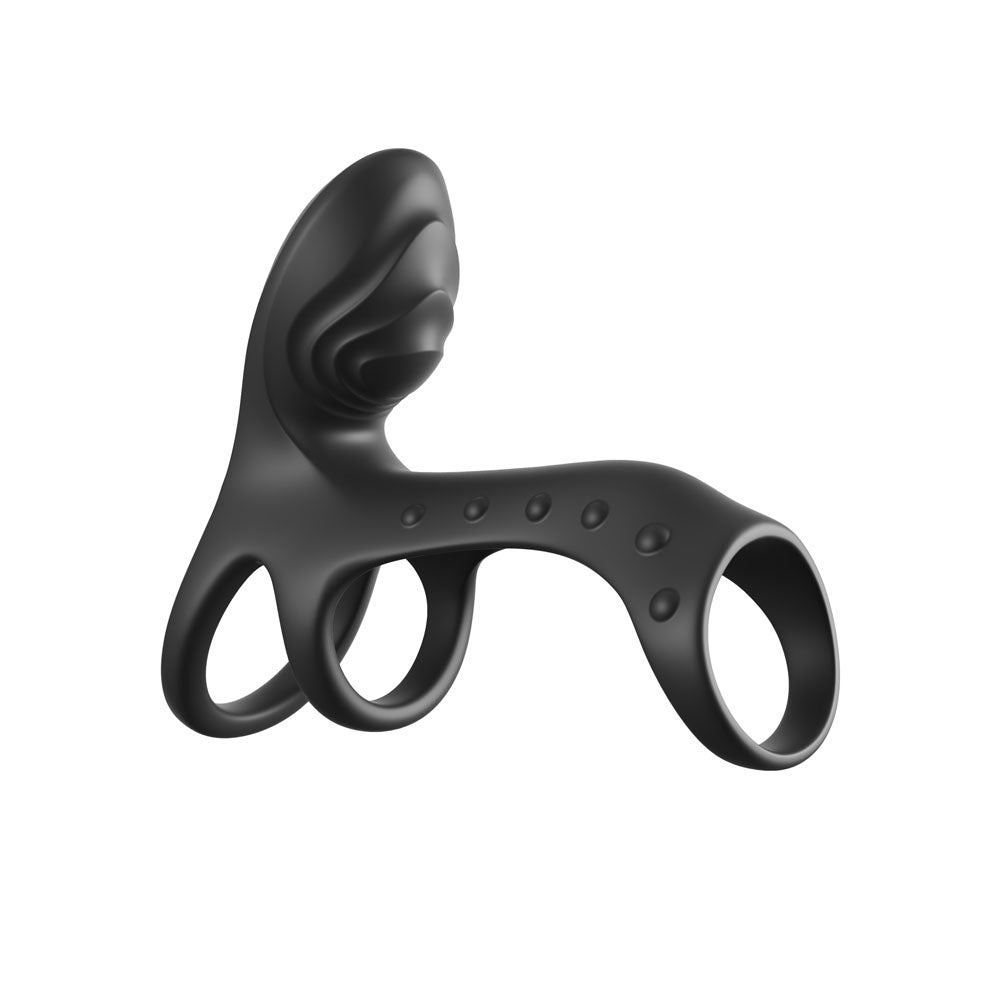 Fantasy C-Ringz Ultimate Couples Cage Max - Black USB Rechargeable Vibrating Cock Ring Cage-PD5968-23