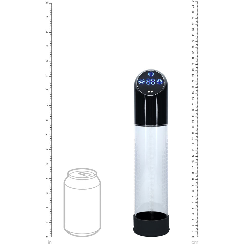 PUMPED Automatic Waterproof Pump - Black - Black/Clear USB Rechargeable Automatic Penis Pump-PMP056BLK