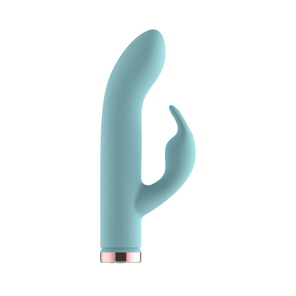 Passion Play Silicone Rabbit Vibrator - Blue - Blue USB Rechargeable Mini Rabbit Vibrator - PP0117-2