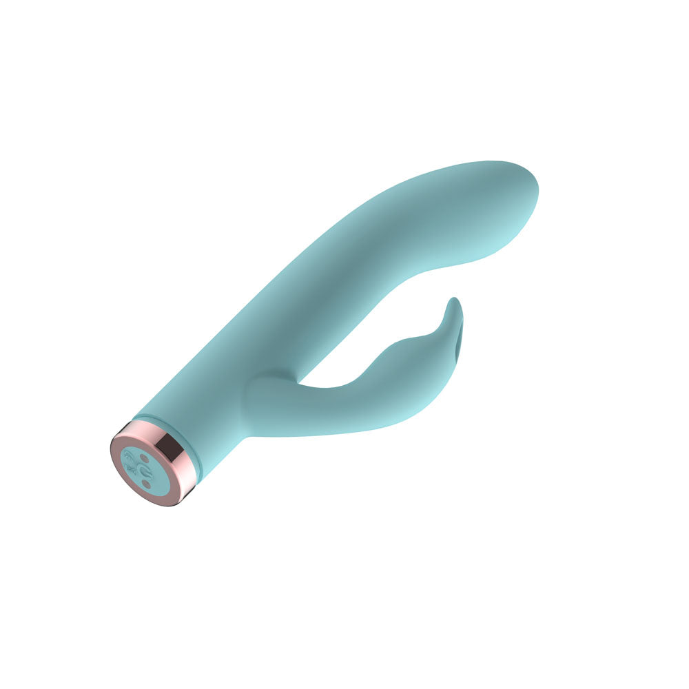 Passion Play Silicone Rabbit Vibrator - Blue - Blue USB Rechargeable Mini Rabbit Vibrator - PP0117-2