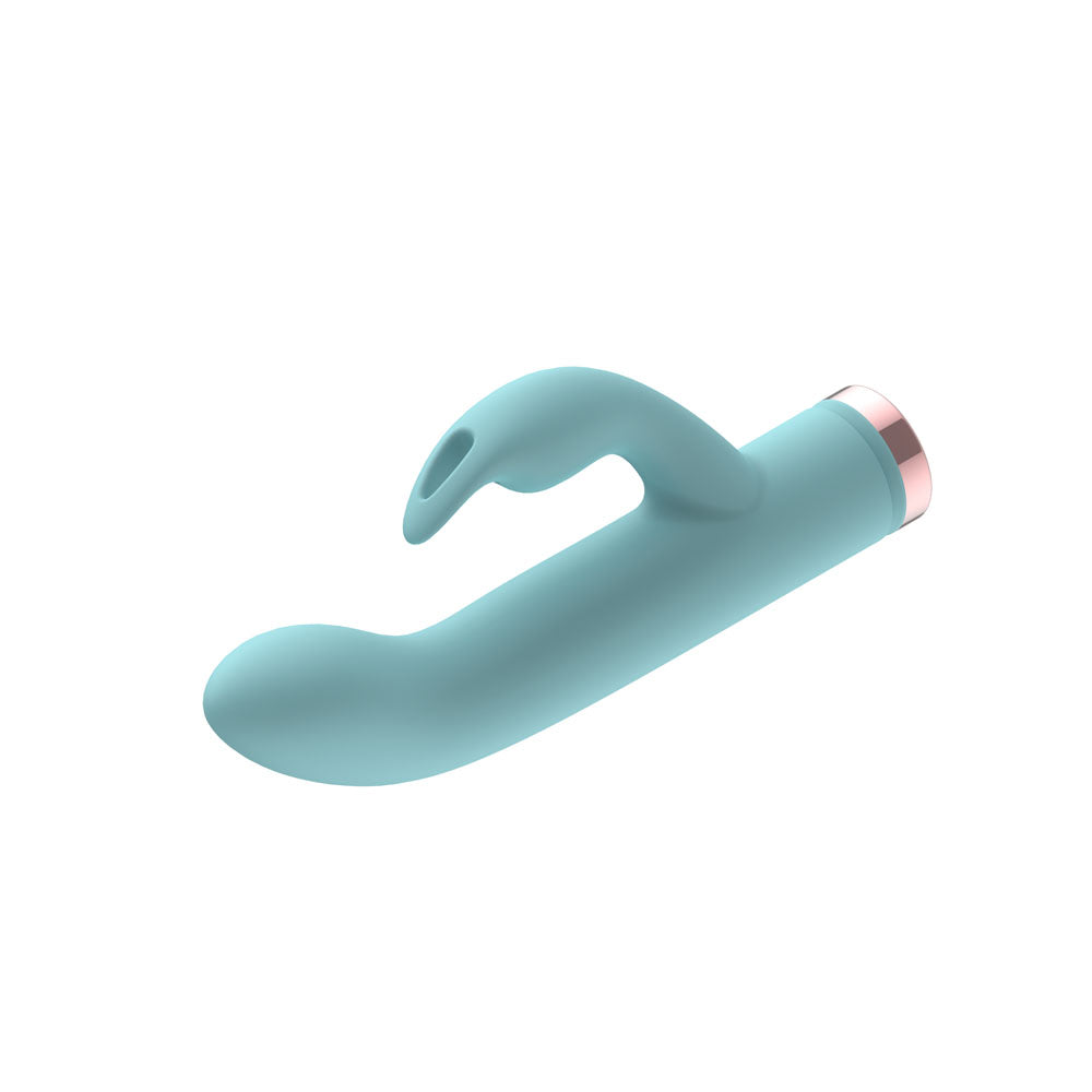 Passion Play Silicone Rabbit Vibrator - Blue - Blue USB Rechargeable Mini Rabbit Vibrator - PP0117-2