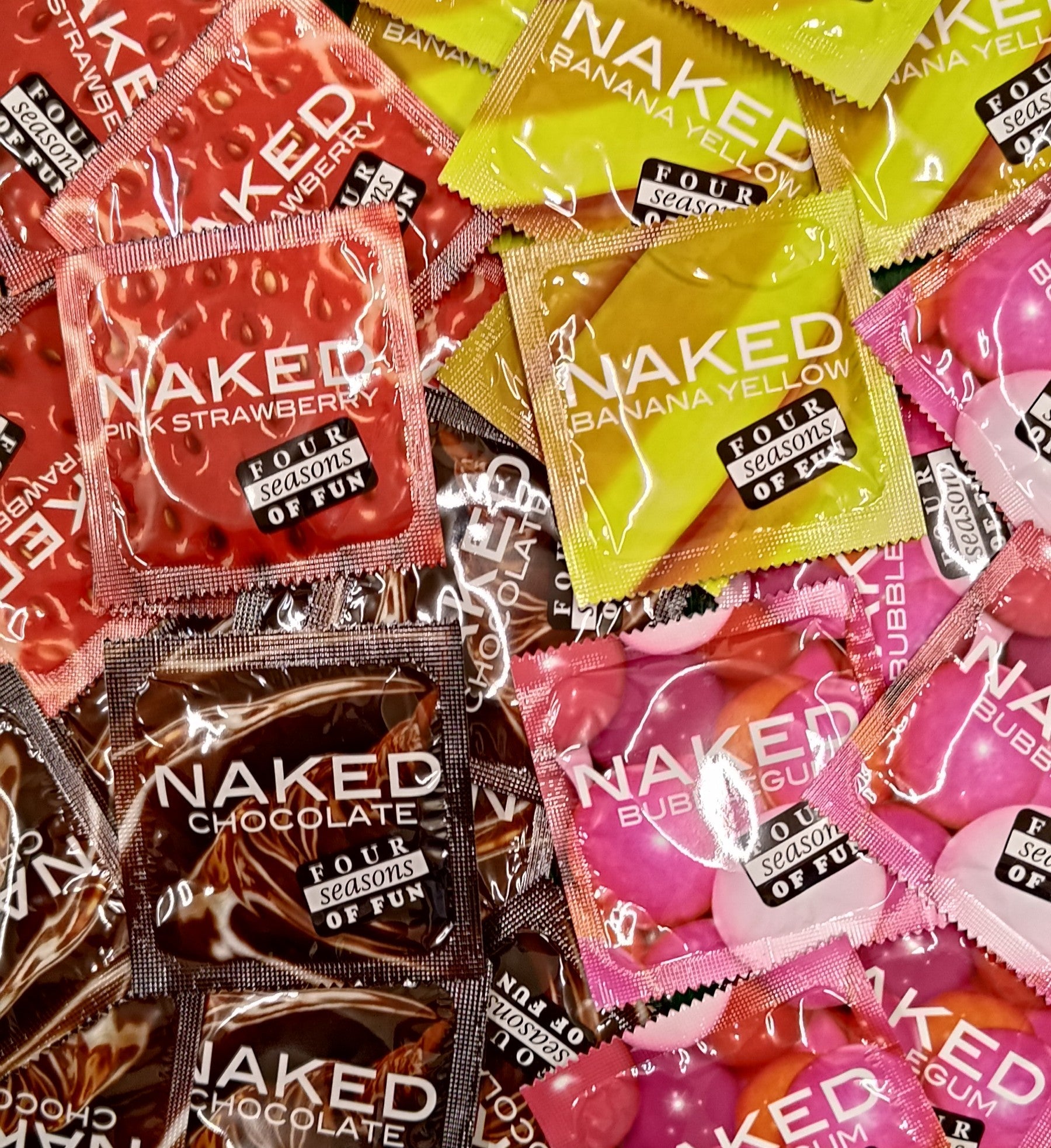Four Seasons Flavored 144 Condoms In A Bucket