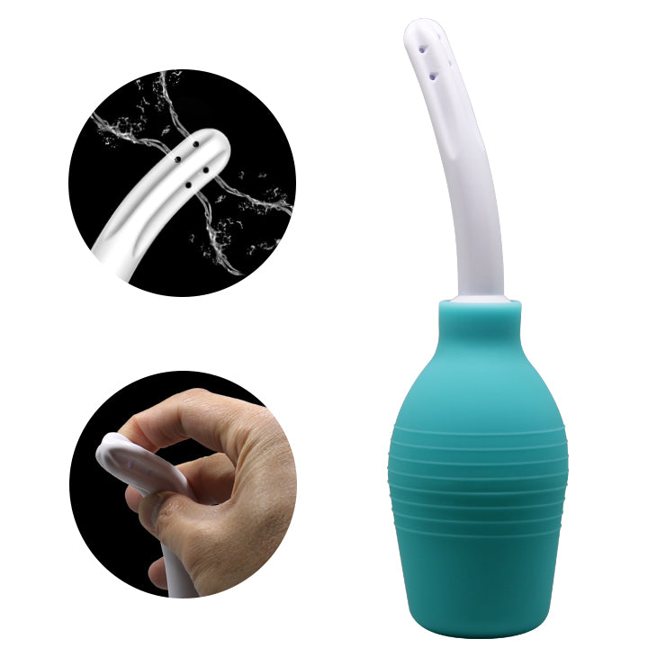 MR PLAY Anal Douche - Aqua/White Unisex Douche - 310 ml Capacity - QX-003-MR