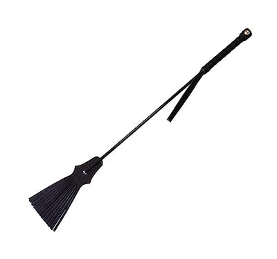 Leather Tasselled Riding Crop Black-RCR1170BK