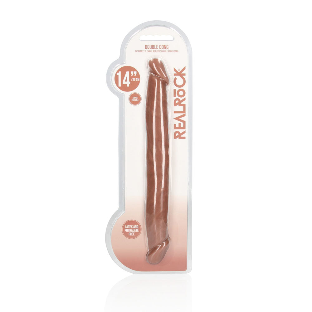 REALROCK 14 Double Dildo - Tan 36 cm Double Dong - REA102TAN