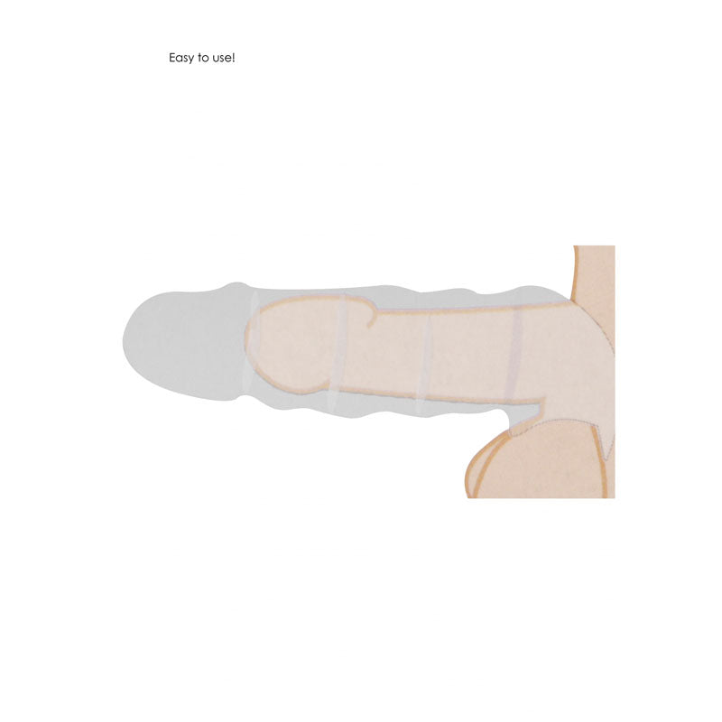 REALROCK 7 Penis Extender - Flesh 17.8 cm Penis Extension Sleeve - REA104FLE