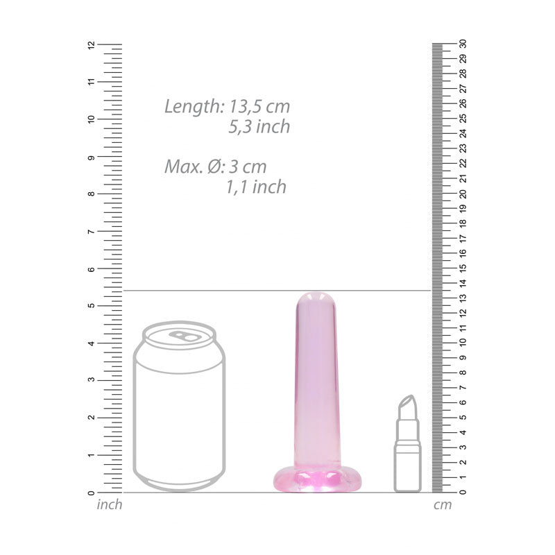 REALROCK Non Realistic Dildo With Suction Cup - 13.5 cm - Pink 13.5 cm Dong - REA108PNK