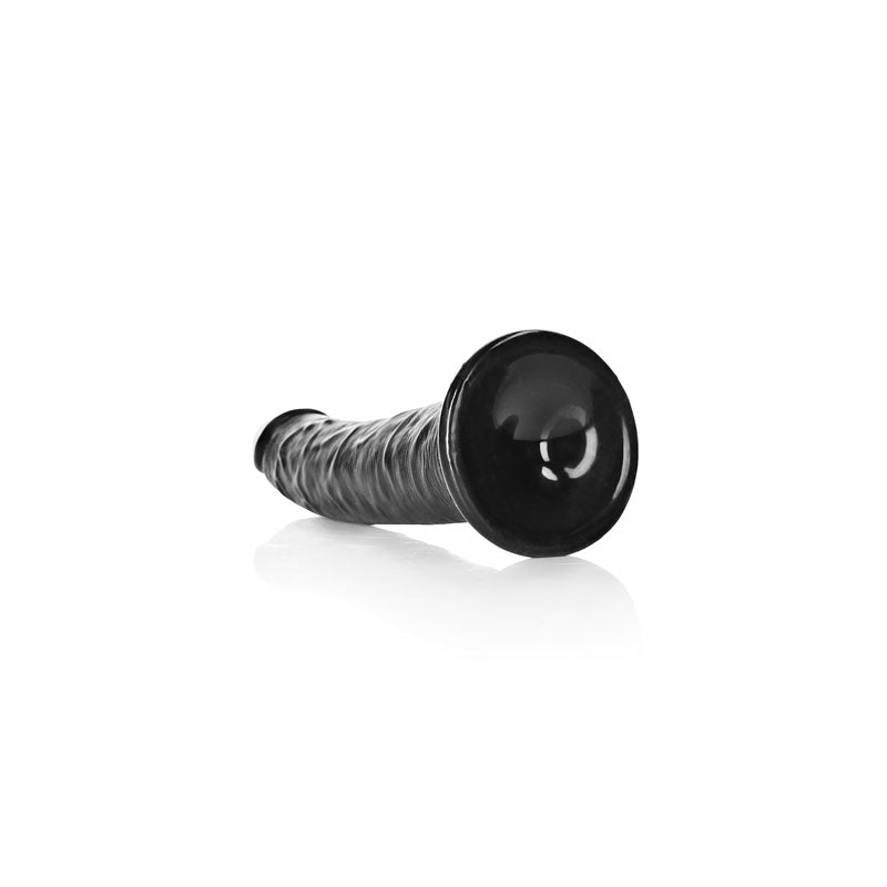 REALROCK Realistic Slim Dildo with Suction Cup - 20.5cm - Black 20.5 cm (8) Dong - REA115BLK