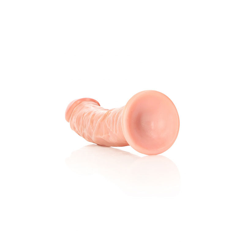 REALROCK Realistic Regular Curved Dildo with Suction Cup - 18 cm - Flesh 18 cm (7) Dong - REA117FLE