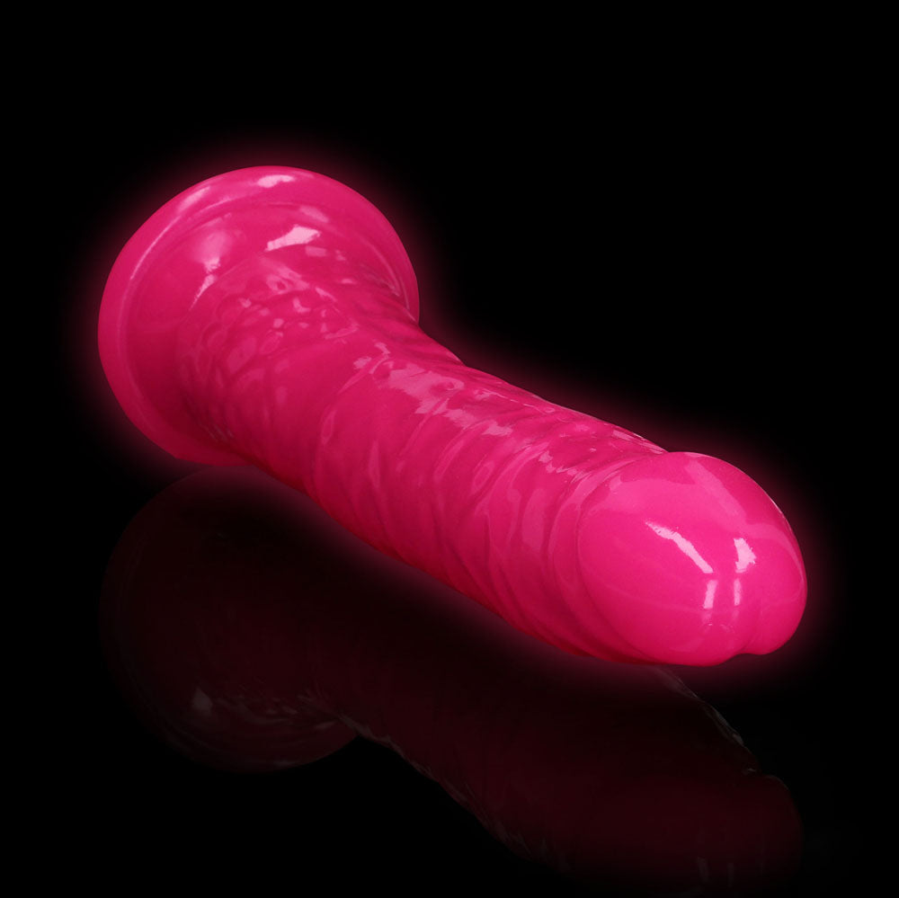REALROCK 29 cm Slim Glow in the Dark Neon - Pink - Glow in Dark Pink 29 cm (11) Dong - REA146GLOPNK