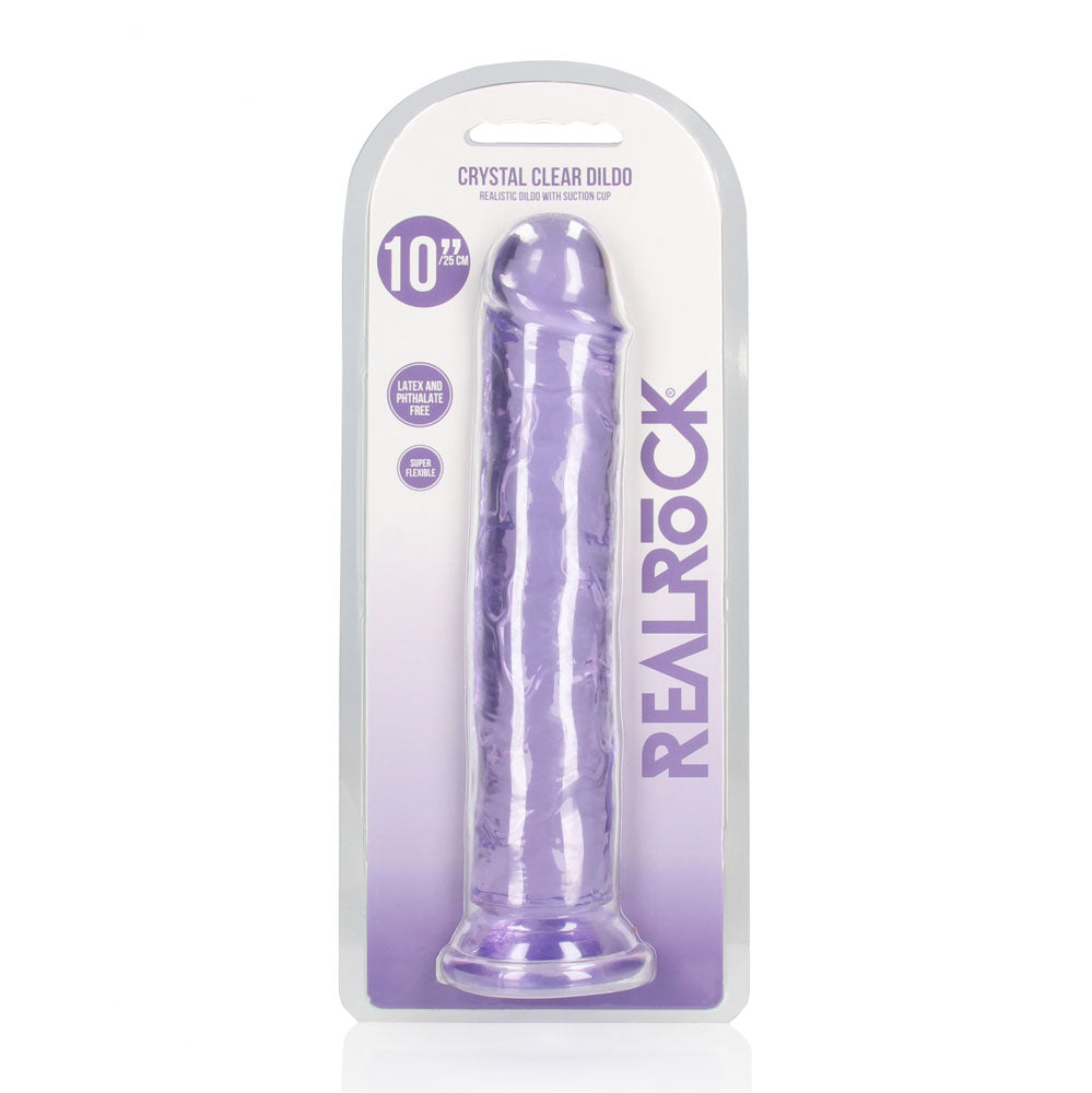 REALROCK 28 cm Straight Dildo - Purple - Purple 28 cm (10) Dong - REA155PUR