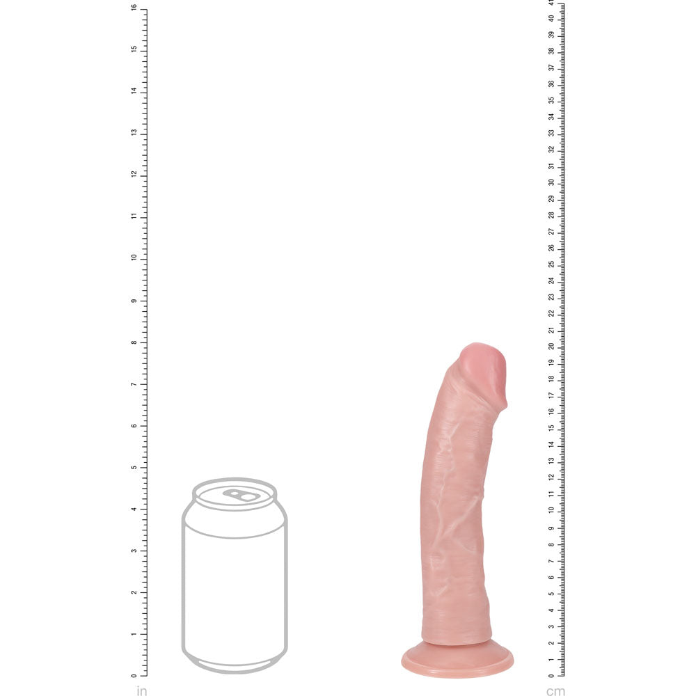 REALROCK 20cm Vibrating Cock - Flesh - Flesh 20.3 cm (8) USB Rechargeable Vibrating Dong - REA188FLE