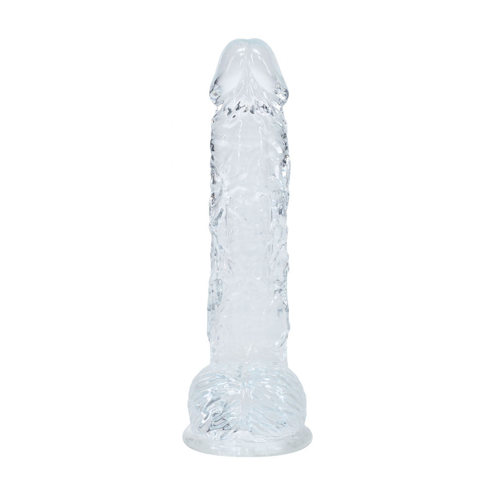 REALROCK 5 Crystal Clear Dildo with Balls - Clear - Clear 14.7 cm Dong