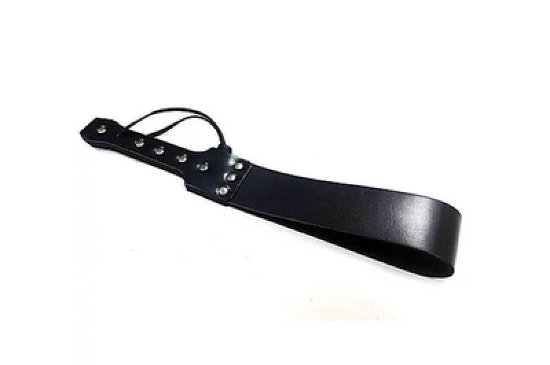 Leather Folded Paddle Black-RFP1105BK