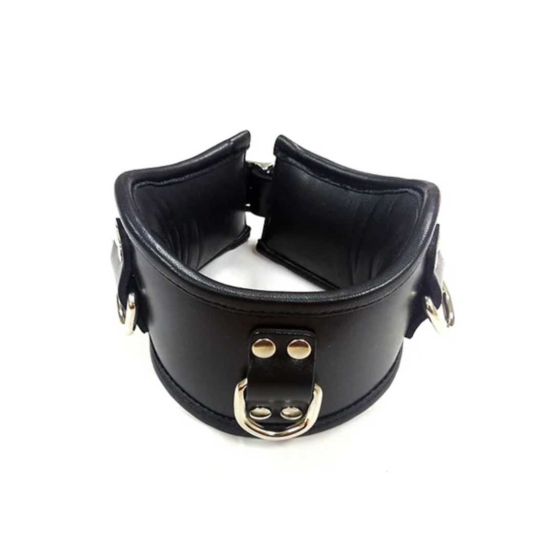 LEATHER POSTURE COLLAR - BLACK-RPC1024BK