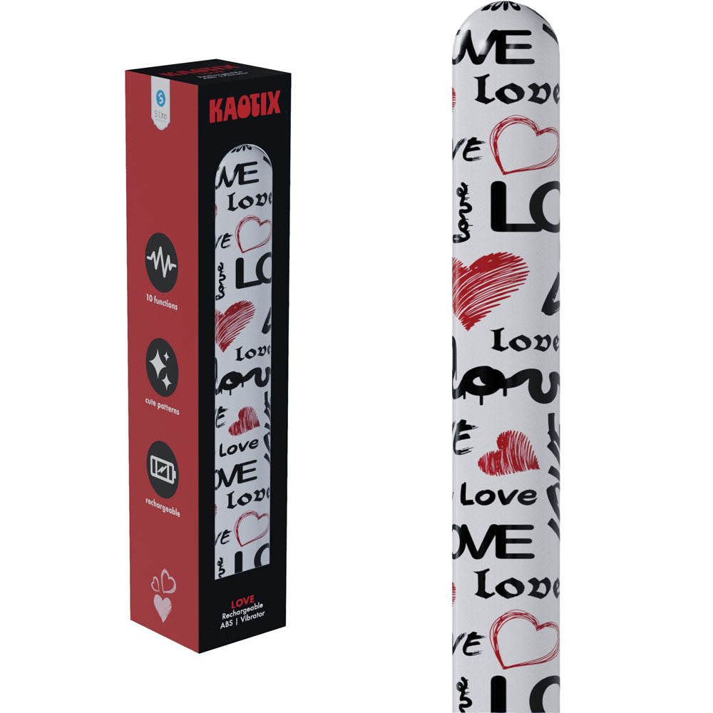S-LINE Kaotix Love - White 17.8 cm USB Rechargeable Vibrator - SLI294WHT