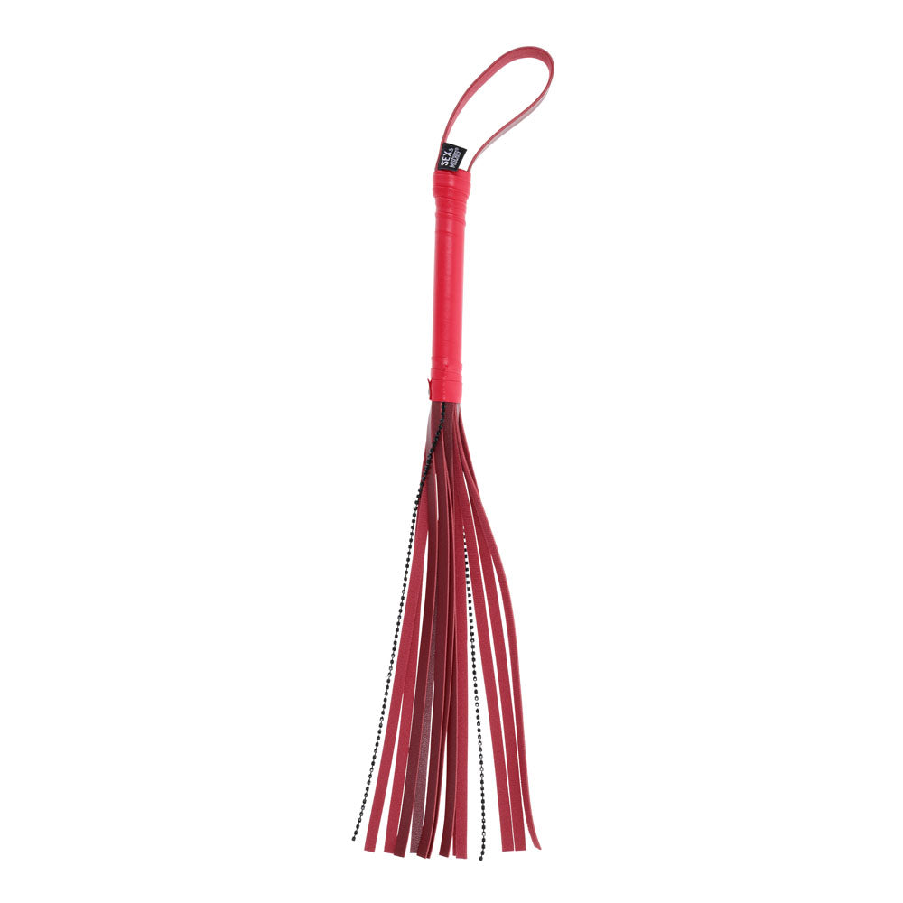 Sex & Mischief Exs & Ohs Crystal Flogger - Red Flogger Whip - SS09988