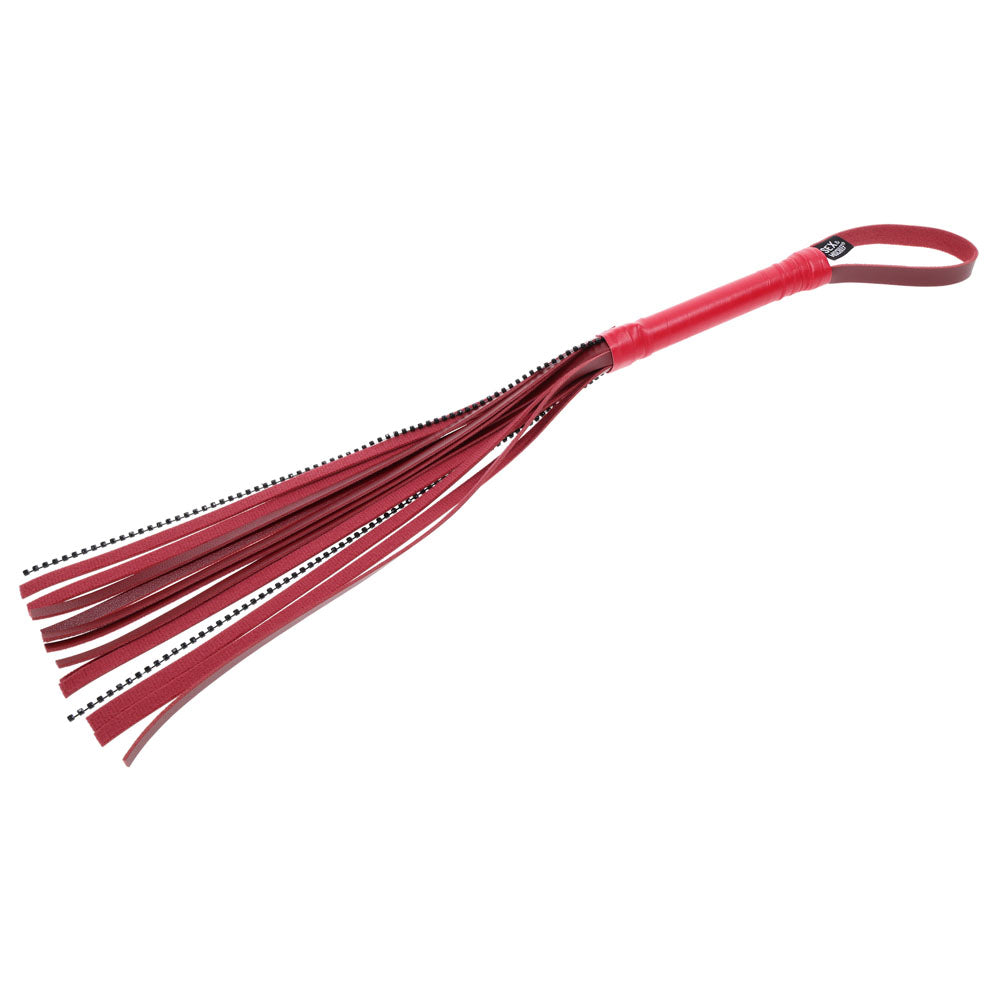 Sex & Mischief Exs & Ohs Crystal Flogger - Red Flogger Whip - SS09988