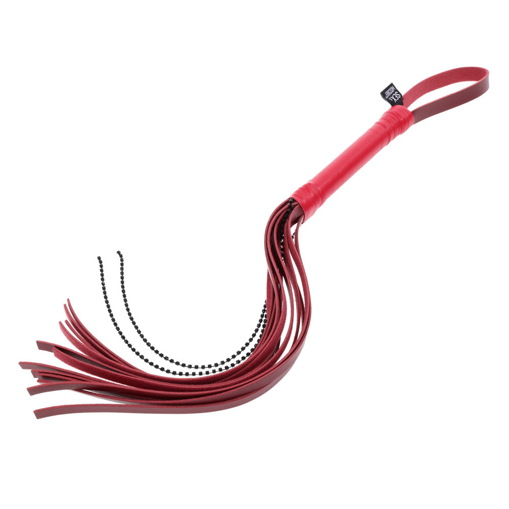 Sex & Mischief Exs & Ohs Crystal Flogger - Red Flogger Whip - SS09988