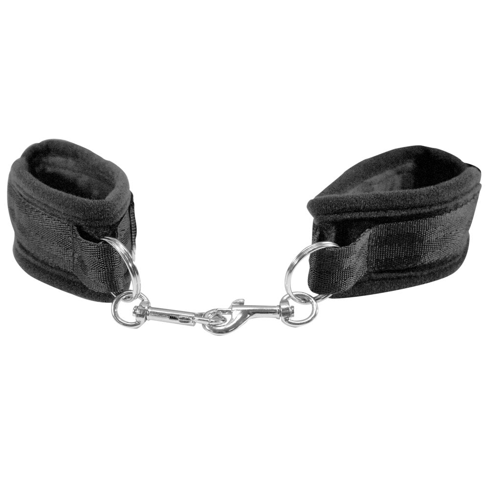 Sex & Mischief Black Beginners Handcuffs - Black Restraints - SS10028