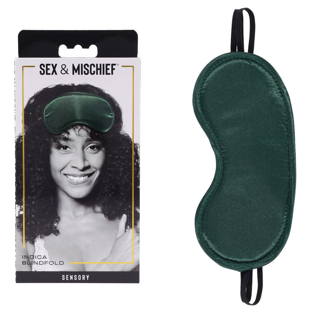 Sex & Mischief Indica Blindfold - Green Eye Mask - SS10217