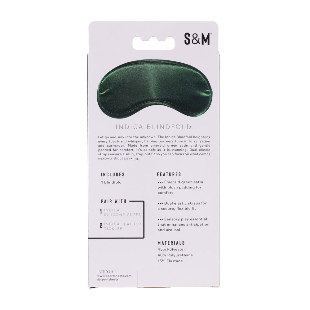 Sex & Mischief Indica Blindfold - Green Eye Mask - SS10217
