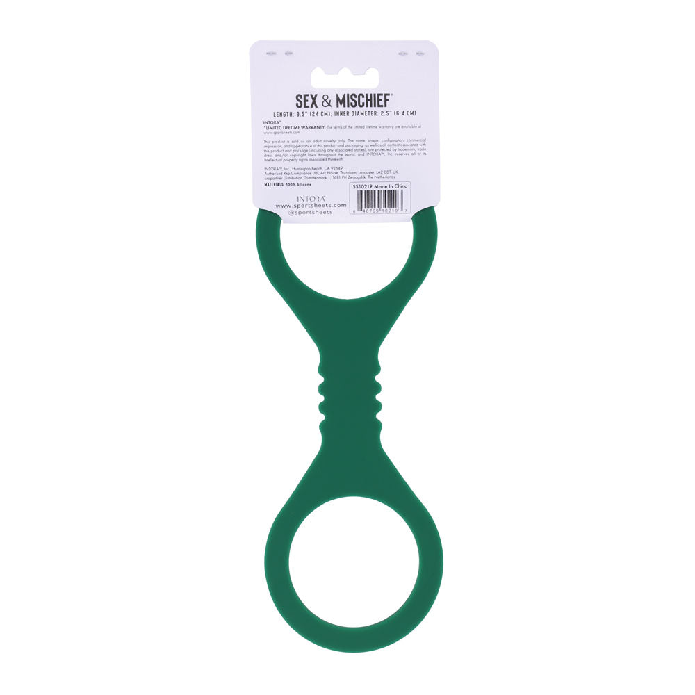 Sex & Mischief Indica Small Silicone Cuffs - Green Small Restraints - SS10219