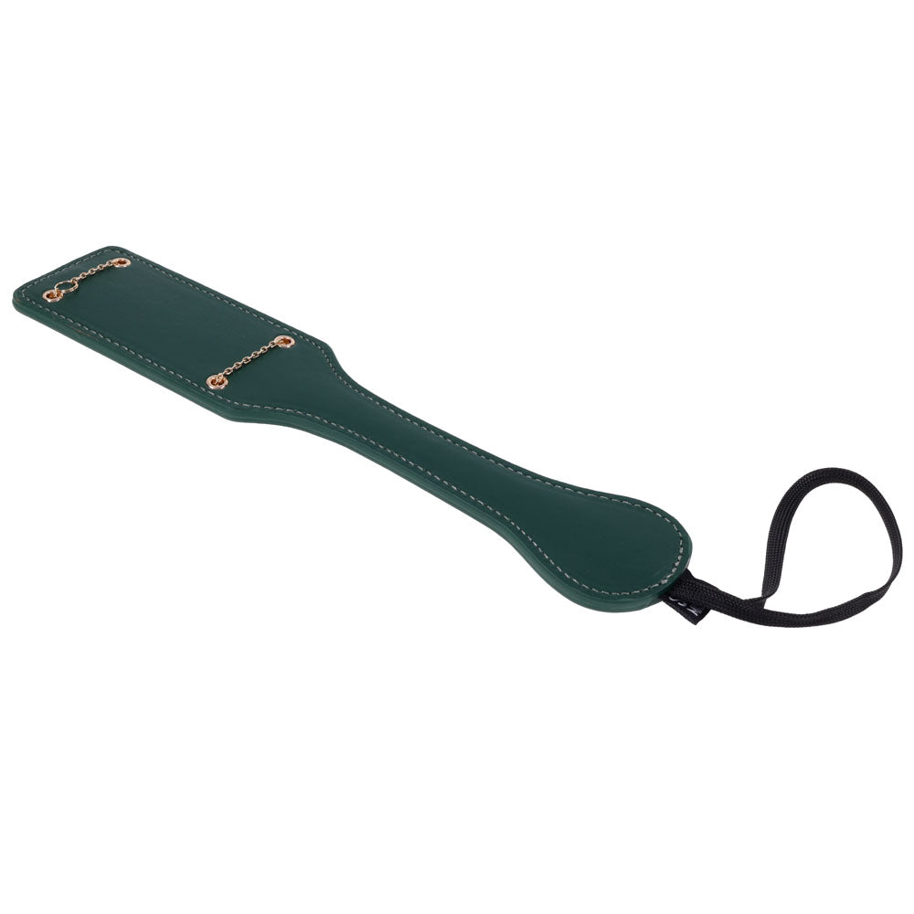 Sex & Mischief Indica Chain Impressions Paddle - Green/Gold Spanking Paddle - SS10225