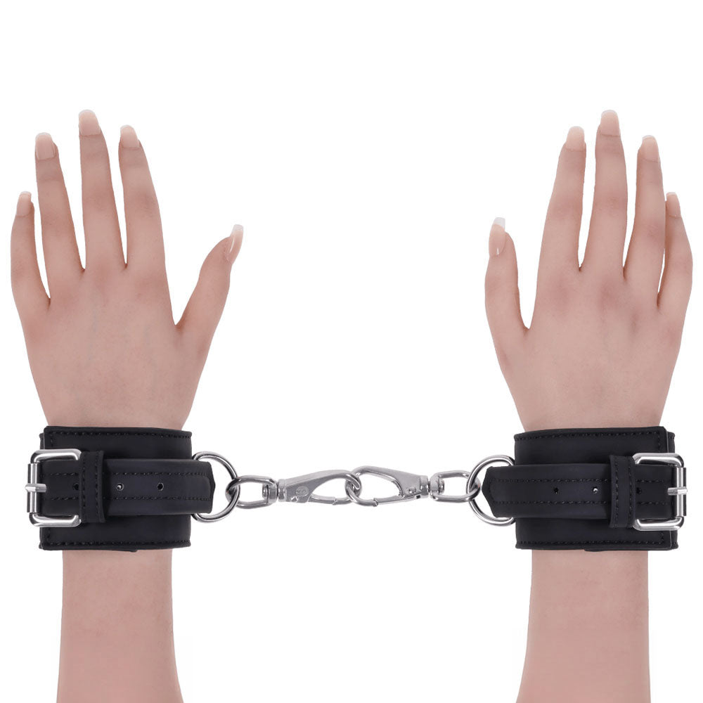 SPORTSHEETS Signature Midnight Muse Handcuffs - Black Adjustable Restraints - SS68101