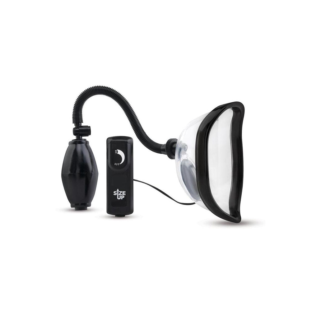 Size Up Vibrating Pussy Pump - Clear Vibrating Vagina Pump-SU112