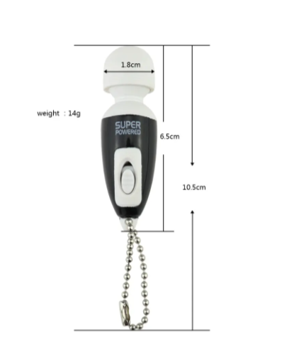 Mini Wand Massager Keyring Keychain - Vibrating
