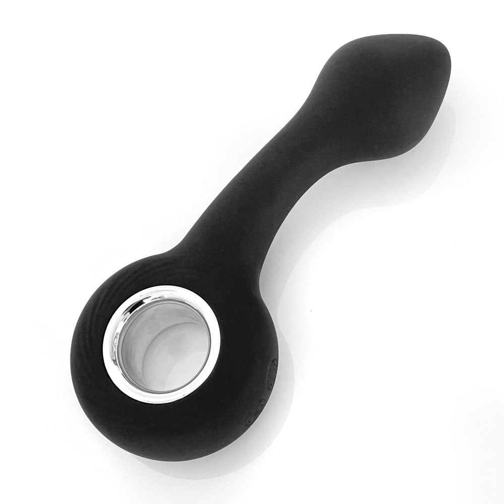 VERS Rechargeable Silicone G Spot Vibe - Black 13.8 cm USB Rechargeable Vibrator-VRS-2202