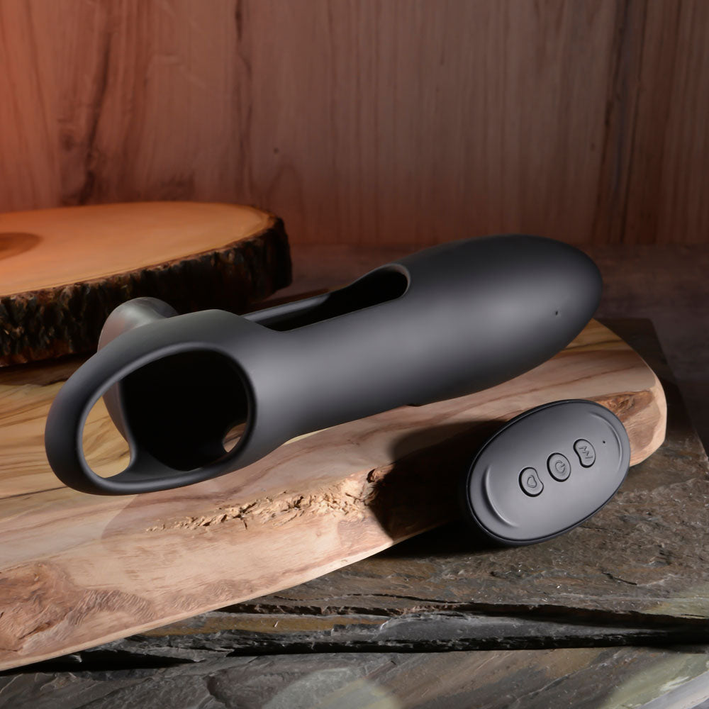 Zero Tolerance NAUTILUS - Black USB Rechargeable Vibrating Penis Extender Sleeve-ZE-RS-5605-2
