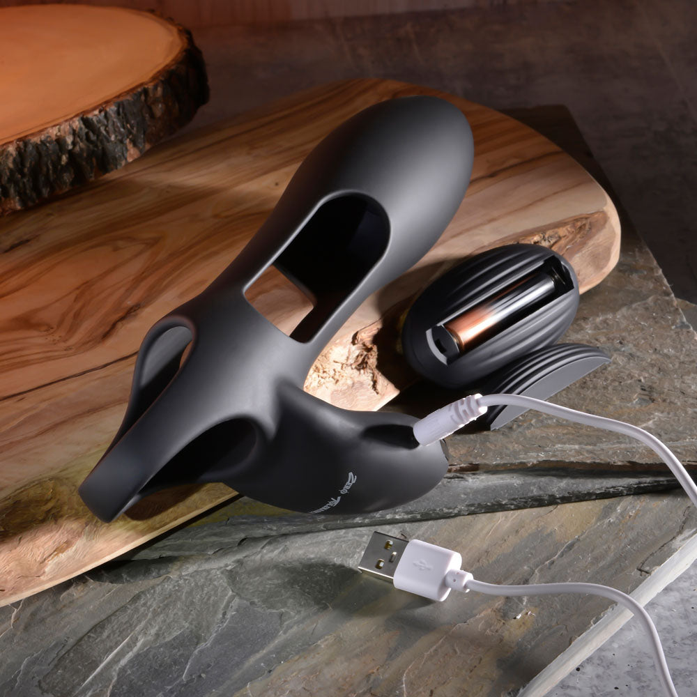 Zero Tolerance NAUTILUS - Black USB Rechargeable Vibrating Penis Extender Sleeve-ZE-RS-5605-2