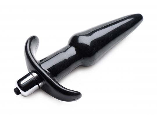 Frisky Smooth Vibrating Butt Plug - Black 12.2 cm