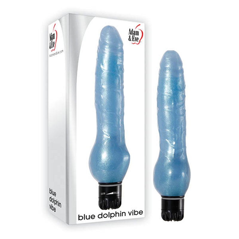 Adam & Eve Blue Dolphin Vibe - Blue 21.6 cm (8.5) Vibrator