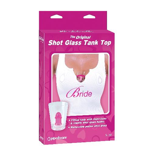 Bachelorette Party Favors - The Original Bride Shot Glas Tank Top - S/M Sized Tank Top