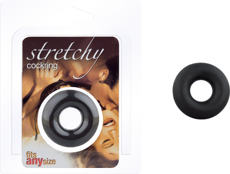 Stretchy Cockring (Black)-06-071BLK-BCD