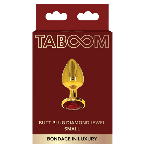 Butt Plug With Diamond Jewel S (Gold)-17167-GOLD