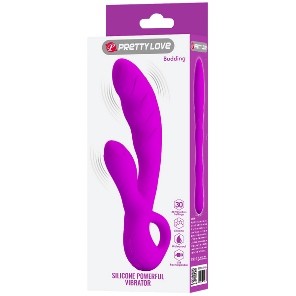 Silicone Powerful Vibrator - Budding (Purple)-BI-014177