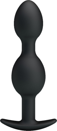 Silicone Anal Balls 4.92" (Black)-BI-040035