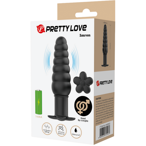 Silicone Butt Plug - Imron (Black)-BI-040203